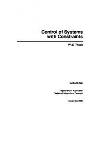 Control of Systems with Constraints