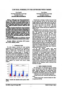 control possibility for offshore wind farms - PSCC Central