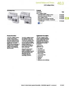 Control Relays and Timers