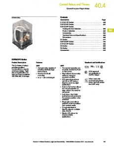 Control Relays and Timers