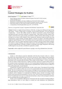 Control Strategies for Scabies - MDPI