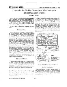 Controller for mobile control and monitoring via short message services