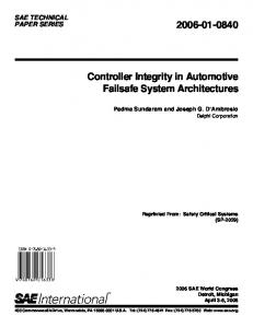 Controller Integrity in Automotive Failsafe System Architectures