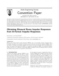 Convention Paper - Infoscience - EPFL