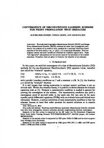 CONVERGENCE OF DISCONTINUOUS GALERKIN SCHEMES FOR ...