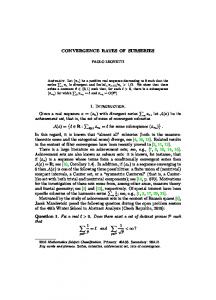 Convergence Rates of Subseries