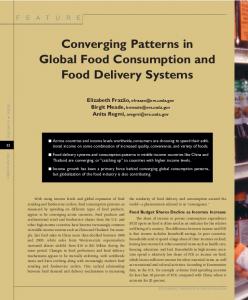 Converging Patterns in Global Food Consumption and Food Delivery