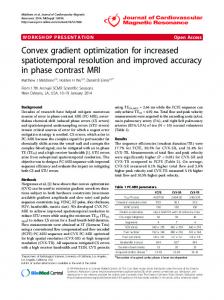 Convex gradient optimization for increased ... - Springer Link