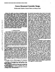 Convex Structured Controller Design