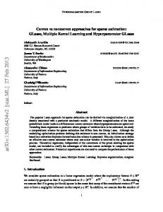 Convex vs nonconvex approaches for sparse estimation: GLasso ...