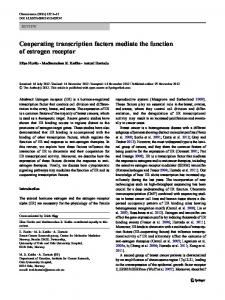 Cooperating transcription factors mediate the function ... - Springer Link