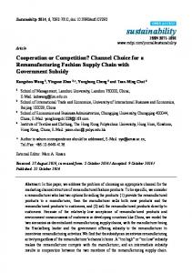 Cooperation or Competition Channel Choice for a