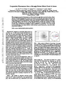 Cooperative Fluorescence from a Strongly Driven Dilute Cloud of Atoms