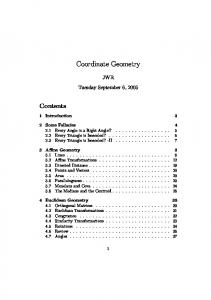 Coordinate Geometry