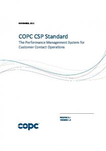 COPC CSP Standard