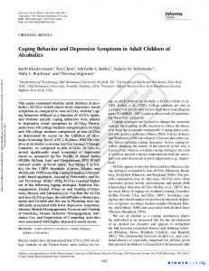 Coping Behavior and Depressive Symptoms in Adult ...