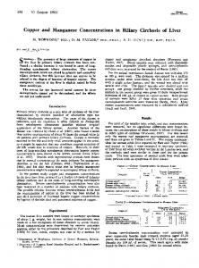 Copper and Manganese Concentrations in Biliary ... - Europe PMC