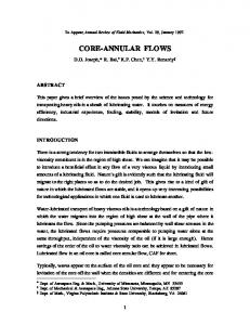 core-annular flows - CiteSeerX