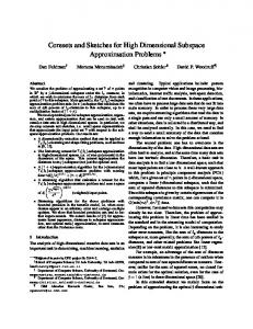 Coresets and Sketches for High Dimensional Subspace ...