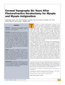 Corneal Topography Six Years After ... - Vision Engineering