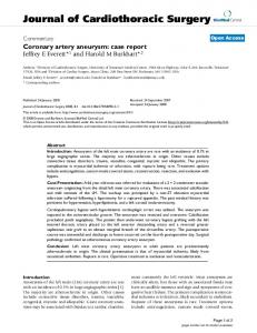 Coronary artery aneurysm: case report