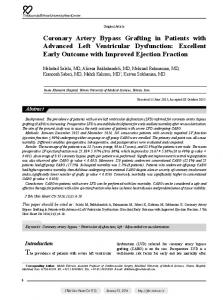 Coronary Artery Bypass Grafting in Patients with Advanced ... - TUMS