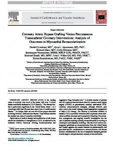 Coronary Artery Bypass Grafting Versus Percutaneous Transcatheter