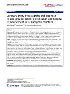 Coronary artery bypass grafts and diagnosis related groups: patient ...