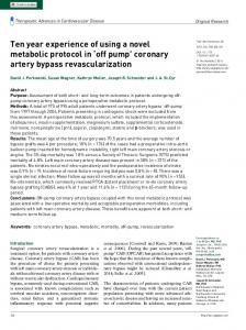 coronary artery bypass revascularization - SAGE Journals