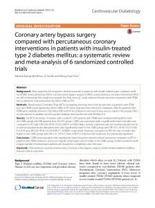 Coronary artery bypass surgery compared with percutaneous