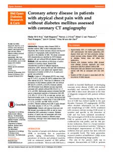 Coronary artery disease in patients with atypical ... - Semantic Scholar