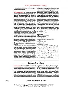 Coronary-Artery Stents