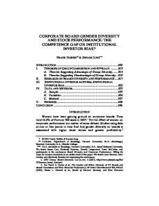 corporate board gender diversity and stock ... - Scholars at Harvard