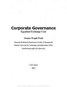 Corporate Governance