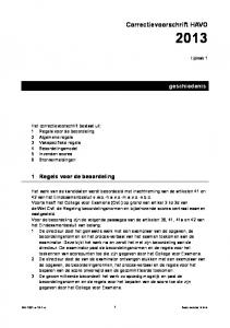 Correctievoorschrift HAVO