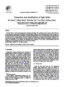 Correction and rectification of light fields