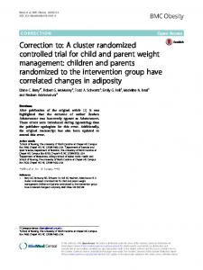 Correction to: A cluster randomized controlled trial for ... - Springer Link