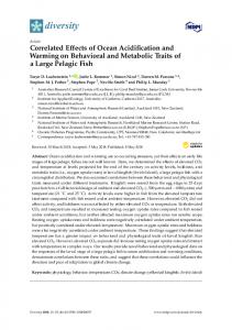 Correlated Effects of Ocean Acidification and Warming on ... - MDPI