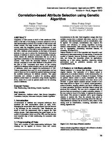 Correlation-based Attribute Selection using Genetic Algorithm