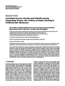 Correlation between Abortion and Infertility among Nonsmoking ...