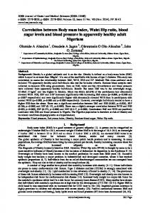 Correlation between Body mass index, Waist Hip ratio, blood ... - IOSR