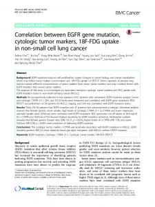 Correlation between EGFR gene mutation ... - YONSEI University