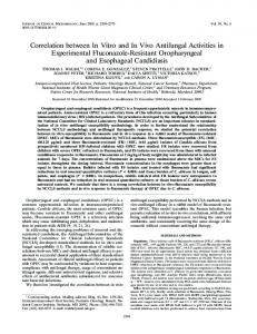 Correlation between In Vitro and In Vivo Antifungal Activities in ...