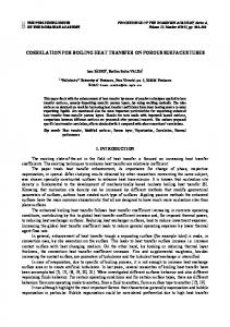 correlation for boiling heat transfer on porous surfaces tubes