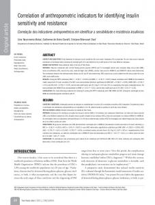 Correlation of anthropometric indicators for