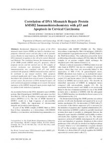 Correlation of DNA Mismatch Repair Protein hMSH2 ...