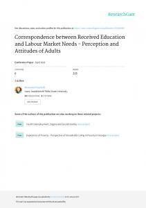 Correspondence between Received Education and