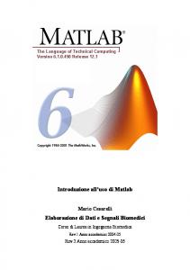 Corso Base di Matlab