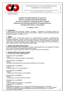 corso di formazione avanzata per gli operatori ... - Criminologi