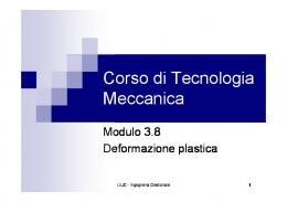 Corso di Tecnologia Meccanica - My LIUC